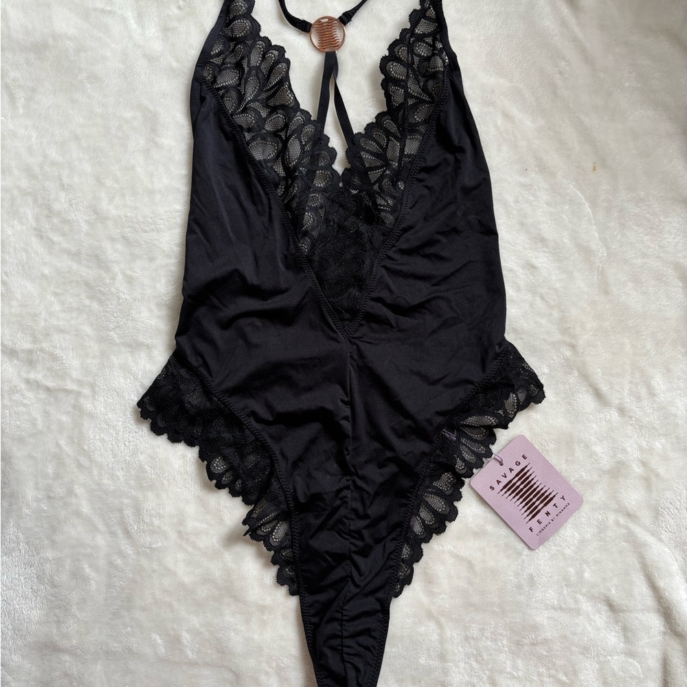 Savage X Fenty Black Lace teddy